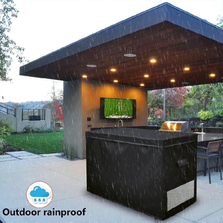 Dustproof Freezer Cover for 14-16 Cubic Feet Chest Freezer Waterproof Ventilation Design Outdoor Protective Cover