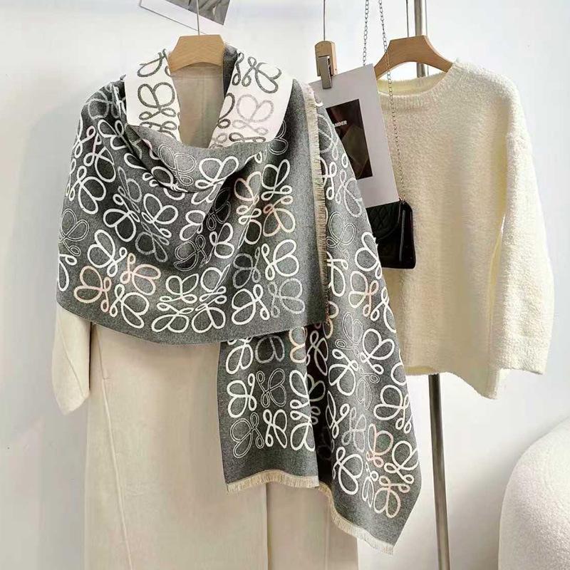 Women's Korean Style Cashew-Patterned Winter Scarf Shawl