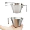 Coffee Extraction Cup Stainless Steel Measuring Cup with Scale Thickened Milk Jug with Handle Home Measurement Cafe Accessories