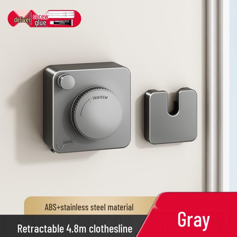 Invisible Punch-Free Retractable Indoor Clothesline for Balcony and Bathroom