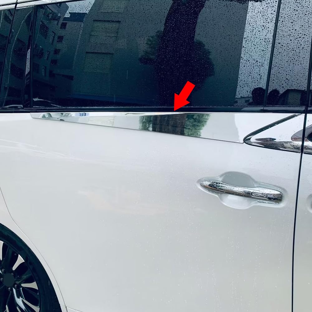 RUIQ Toyota New 40 Series Exterior Side Door Garnish Chrome Parts Custom Parts Trim Aero Side Mould Designed Exclusively for Toyota Alphard/Vellfire