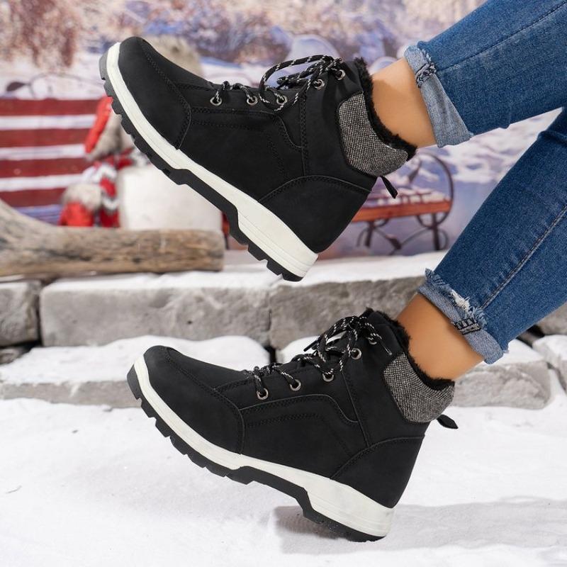 Cross-strap wind platform cotton shoes autumn and winter new warm snow boots