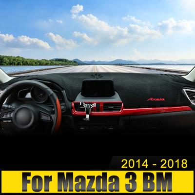 Auto-Armaturenbrett-Abdeckung, Sonnenschutz, UV-Schutz, Teppiche, rutschfeste Matte, Zubehör für Mazda 3 BM 2014 2015 2016 2017 2018