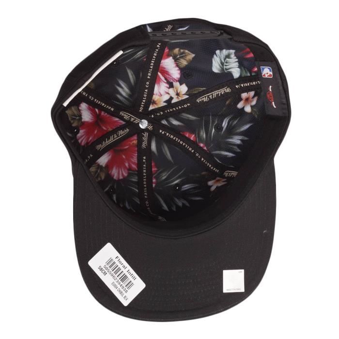 Casquette Mitchell &amp; Ness Snapback - FLORAL INFILL Chicago Bulls - Noir - Homme