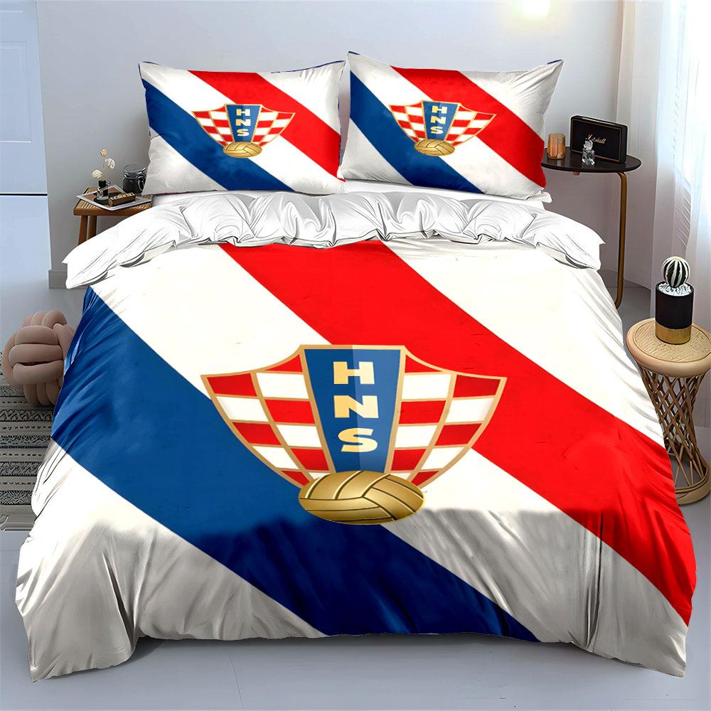 Checkerboard crest with stripes. Bedding sets Duvet cover sets Duvet covers Pillowcases(1 * Duvet Cover 2 * Pillowcases without duvet insert)