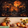 1 piece of 2D flat banner Halloween night castle pumpkin bat lanternzyc