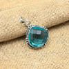 Ravishing Blue Topaz Gemstone Handmade 925 Solid Sterling Silver Jewelry Pendant