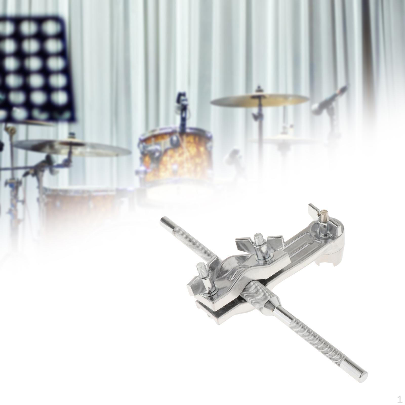 Adjustable Drum Cowbell Holder Extension Bracket - Sturdy Hardware Attachment for Percussion Double Headed