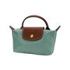 Longchamp Le Pliage Brand Logo Leather Trim Nylon Canvas Tote Bag Women Tote Bags Cerulean 34175089P99