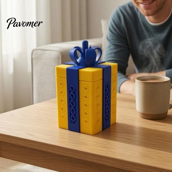 Holiday Gift Packaging 3D Printed Puzzle Box with Hidden Storage Compartment for Pranks And Decorative Bow Shaped Boxes Party Surprises, Reusable
