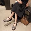 Fashion 2025 Autumn New Leopard Print Fashion Shallow Mouth Single Shoes for Women's Soft Soled Comfortable Versatile Casual Flat Pumps