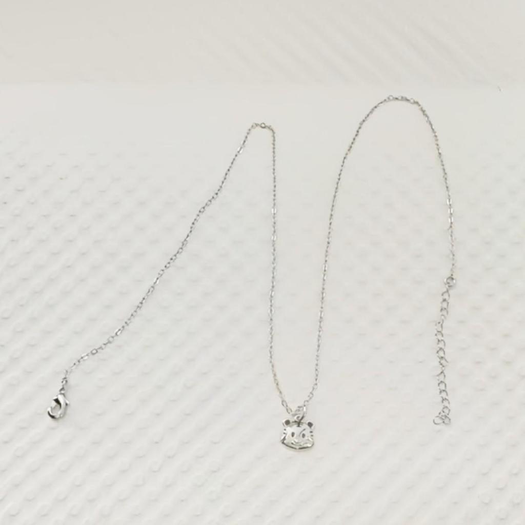 Youthful Cute Little Tiger Zodiac Pendant Necklace for Good Fortune