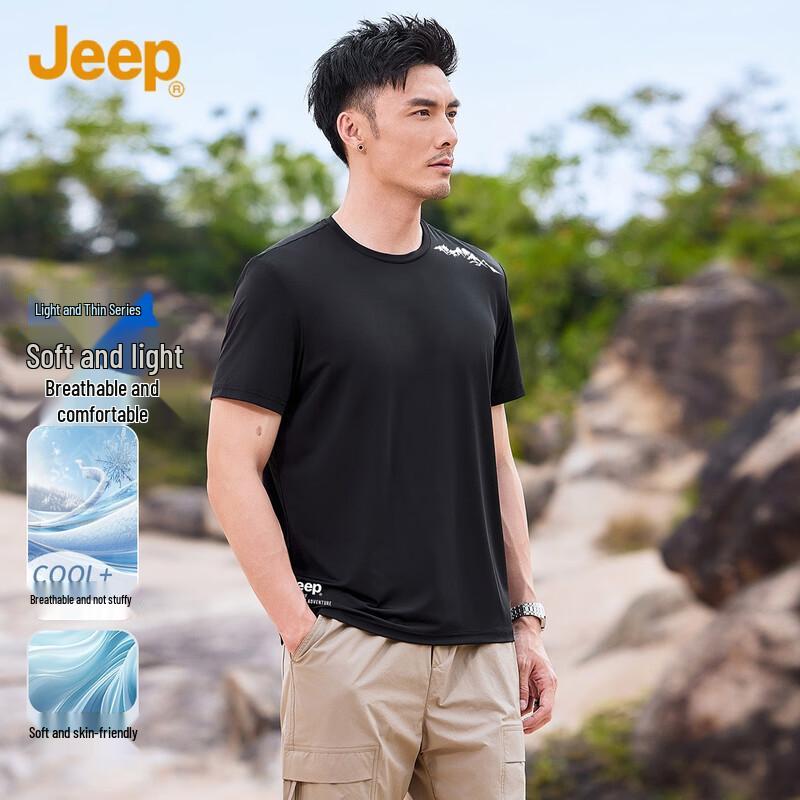 JEEP Men s Summer Breathable Casual T-Shirt M