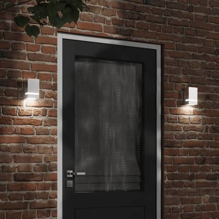VidaXL Outdoor Wall Light Silver Stainless Steel, Outdoor Wall Lighting, Garden Wall Lamp, Wall Sconce 4006332
