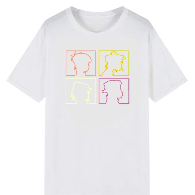 Harajuku Anime Shirt Gorillaz Tee Adult Great Quality Tshirt Retro Manga Graphic Tshirts Men Clothing Oversized T Shirt Mens Tee