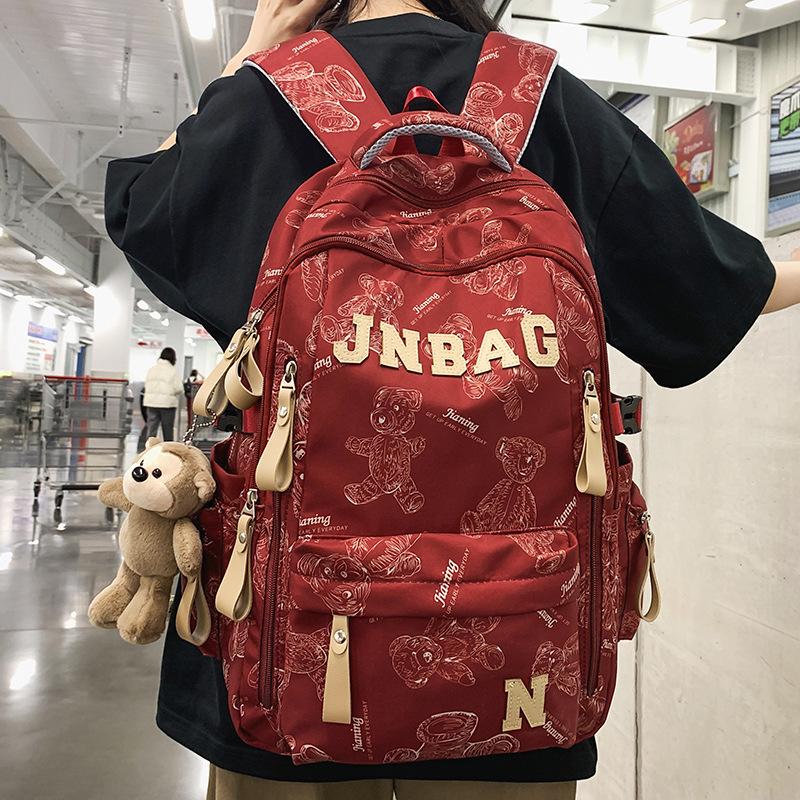 Schoolbag Children Elementary School Students Girls Junior High School Students High School Students Boy Letters Backpack