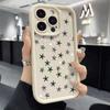 Black and Pink Star Pattern Icons Shockproof Phone Case for Xiaomi Redmi Note 14 13 12 11 10 9 8 7 Pro Anti-Slip Soft TPU Cover