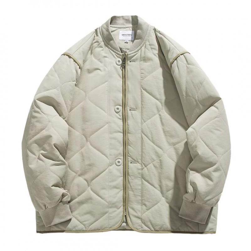

Japanese Style Reversible Cotton Jacket for Men and Women - Autumn/Winter Retro Workwear with Stand Collar Medium зелений