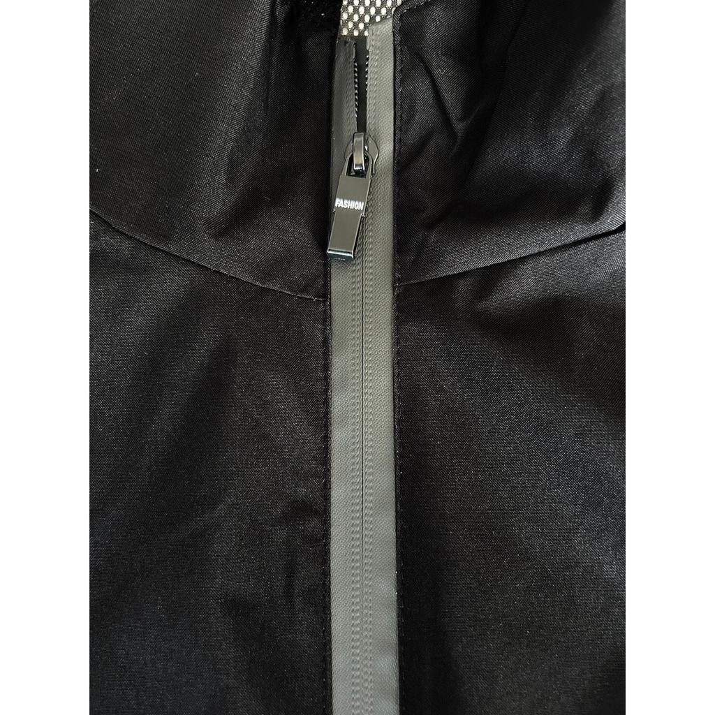 Men's Casual Solid-color Hooded Zipper Jacket, Men's Windproof Lightweight Jacket, Windbreaker