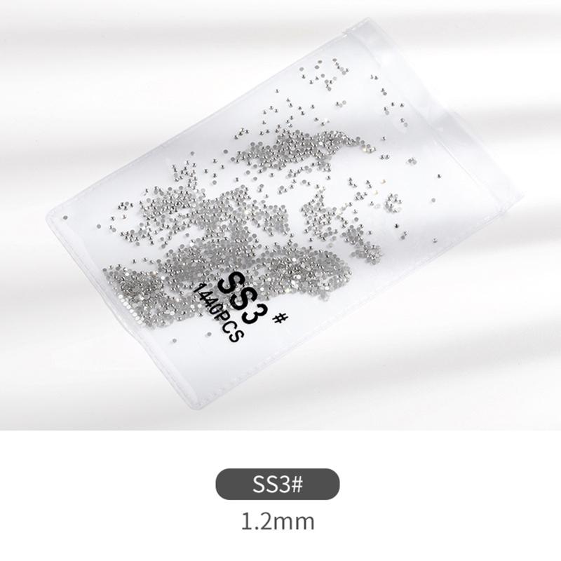 New! 1440pcs Flatback Rhinestones Transparent Manicure Decorative Ornament Shoes Dancing Clothes