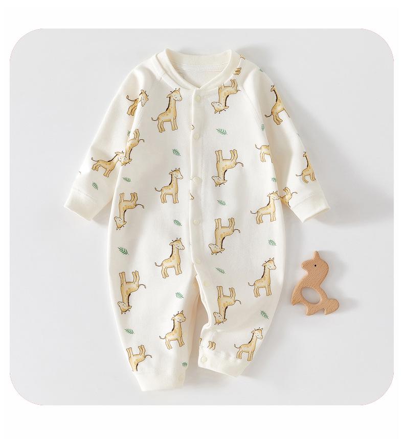 Pure Cotton Baby Romper - Boneless Infant Jumpsuit for Spring & Autumn