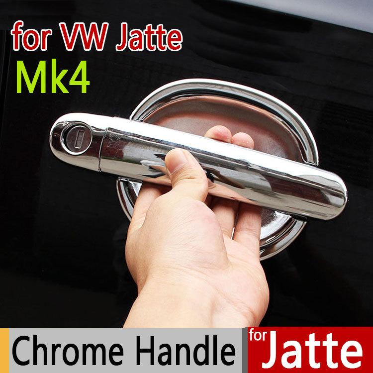 For VW Jetta Mk4 A4 Chrome Door Handle Covers Trim Set for Volkswagen 1J 1999-2007 Accessories Stickers Car Styling 2000 2005