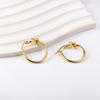 High-End European and American Stainless Steel Hoop Earrings with Steel Beads
