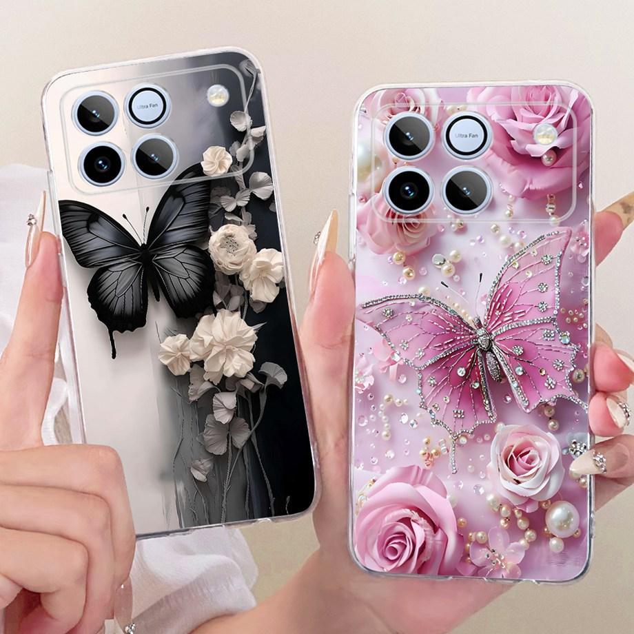 Flower Cartoon Fashion Design Phone Case For Honor Win AAP-AN00 Funda Soft Liquid Silicone Shockproof Back Cover
