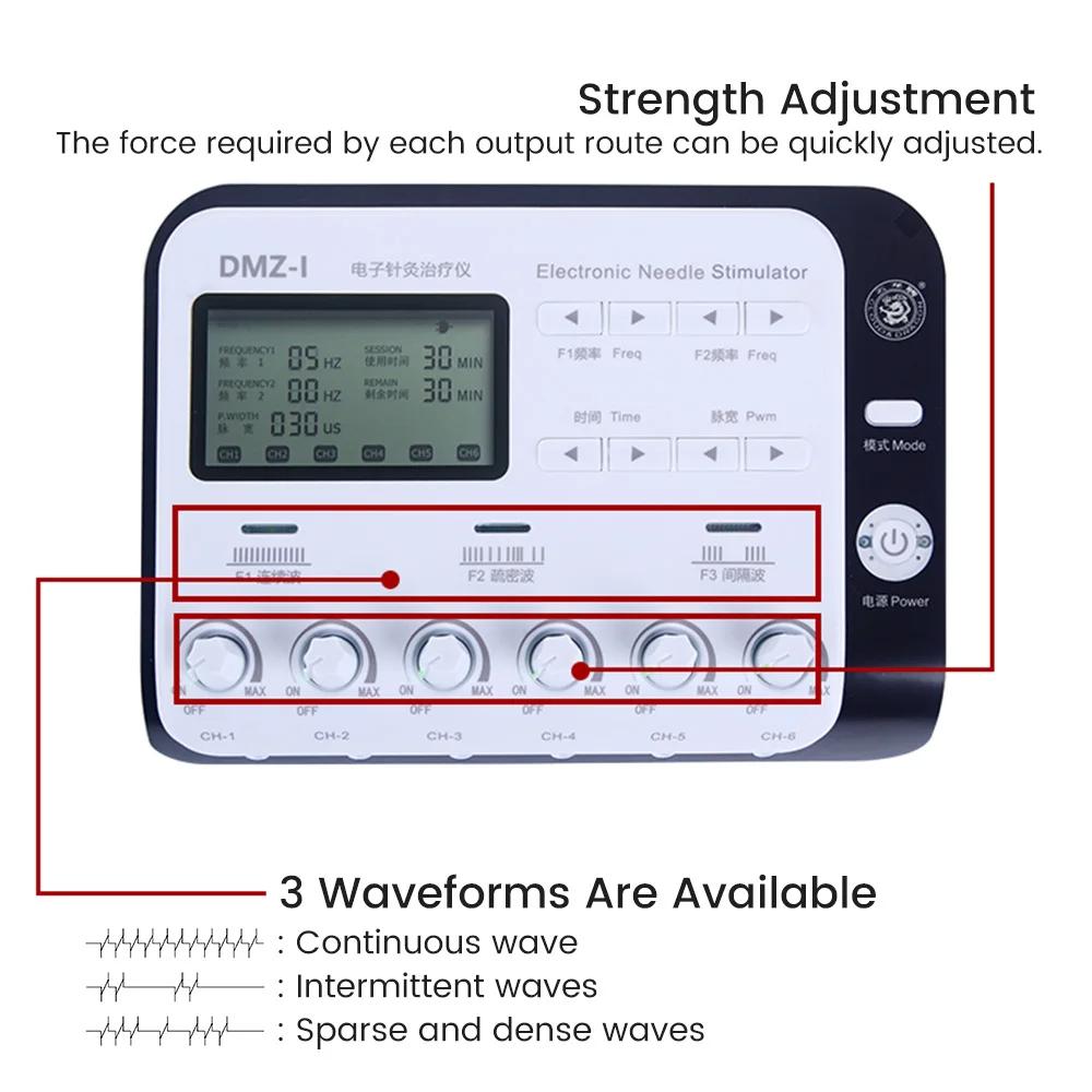 6 Channels Tens Unit Professional Physiotherapy Electroacupuncture Massager Body TENS Acupuncture Electrostimulator EMS Massage