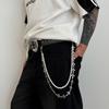 Hip Hop Multilayer Imitation Pearl Cross Charm Jeans Pants Chain Personalized Waist Chain Fashion Wallet Chain Belt Decor