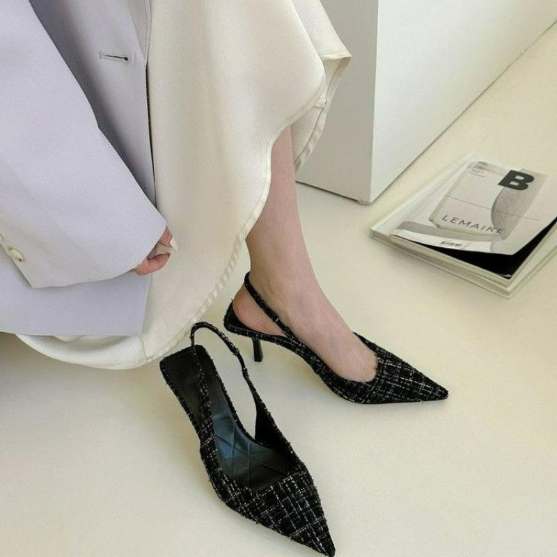 New Pointed-toe High-heeled Sandals and Half-toe Shoes