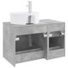 Bathroom Furniture Set 2 Pcs Concrete Grey Engineered Wood