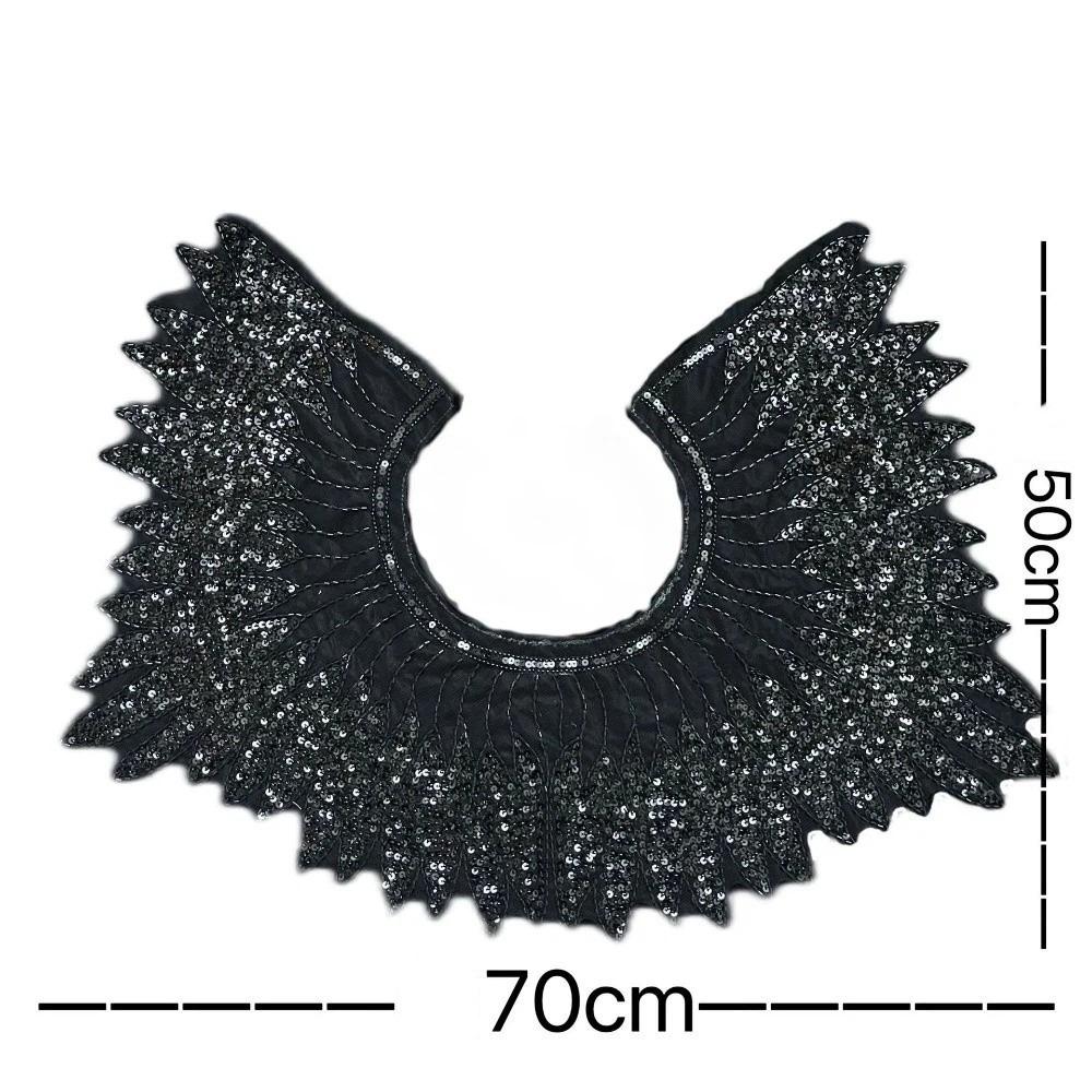 High-end Front and Back Shawl Sequins Fake Collar Luxury Clothing Appliques  Clothing Accessories