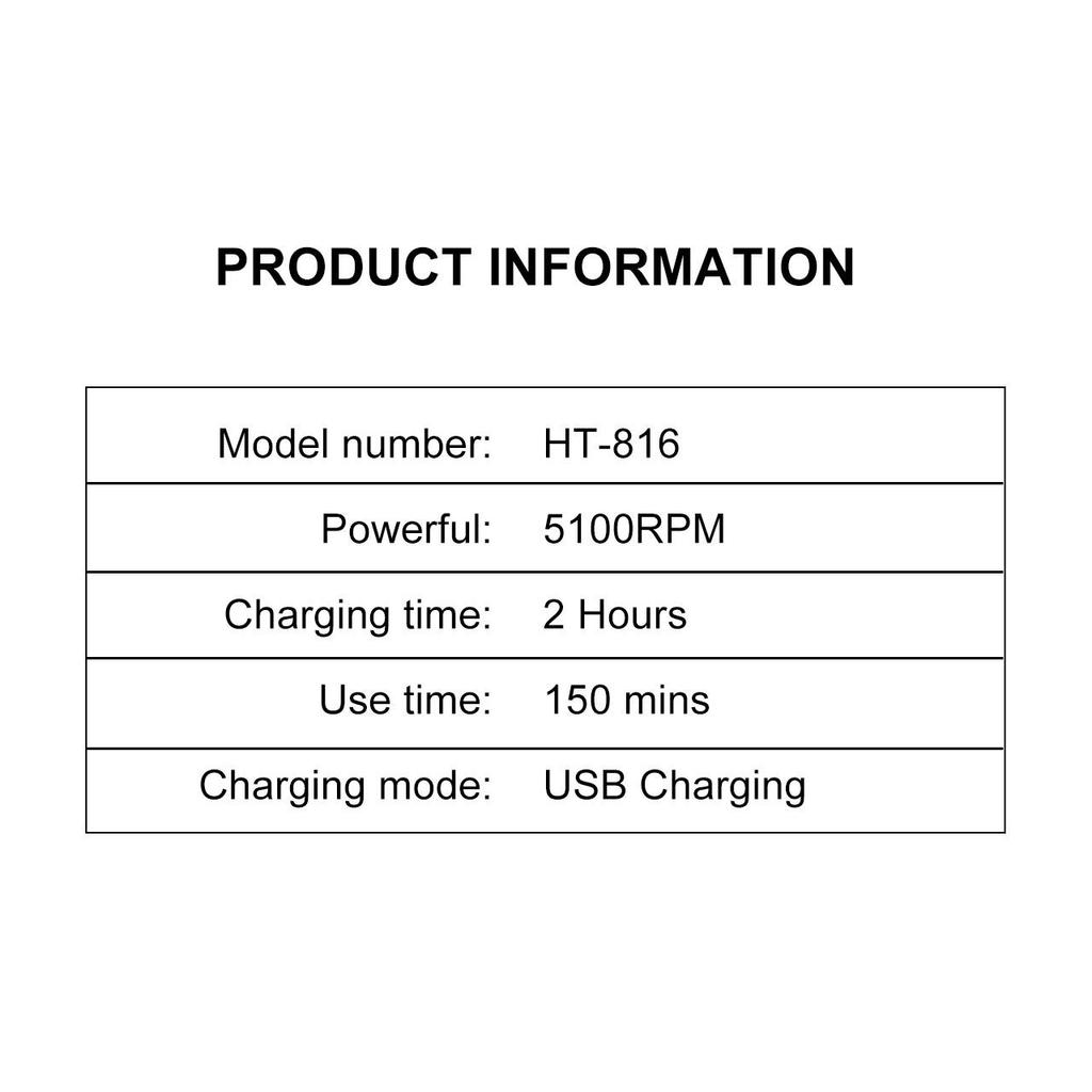 Hatteker Barbier-Haarschneider - 5100 U/min Starker Motor Haartrimmer mit Verstellbarer Klinge & USB-Aufladung