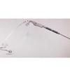 RSINC Rimless Metal Frame Eyeglass Spectacle Optical For Men And Women Modern  Silver Black 12920J 02 53-17-138 | IB -11 Blue OC Silver Black C2