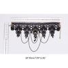 Halloween Jewelry Set for Women Gothic Black Lace Choker Necklace with Earrings