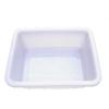 Medium White Plastic Rectangular Basin Tray - Kitchen & Food Storage Box (Lidless)