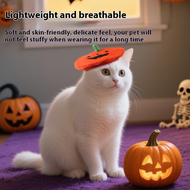 Cute Pet Halloween Dog Cat Costume Originality Small Dogs Cat Cosplay Bat Pumpkin Headgear Hat Cat Headgear Pet Supplies