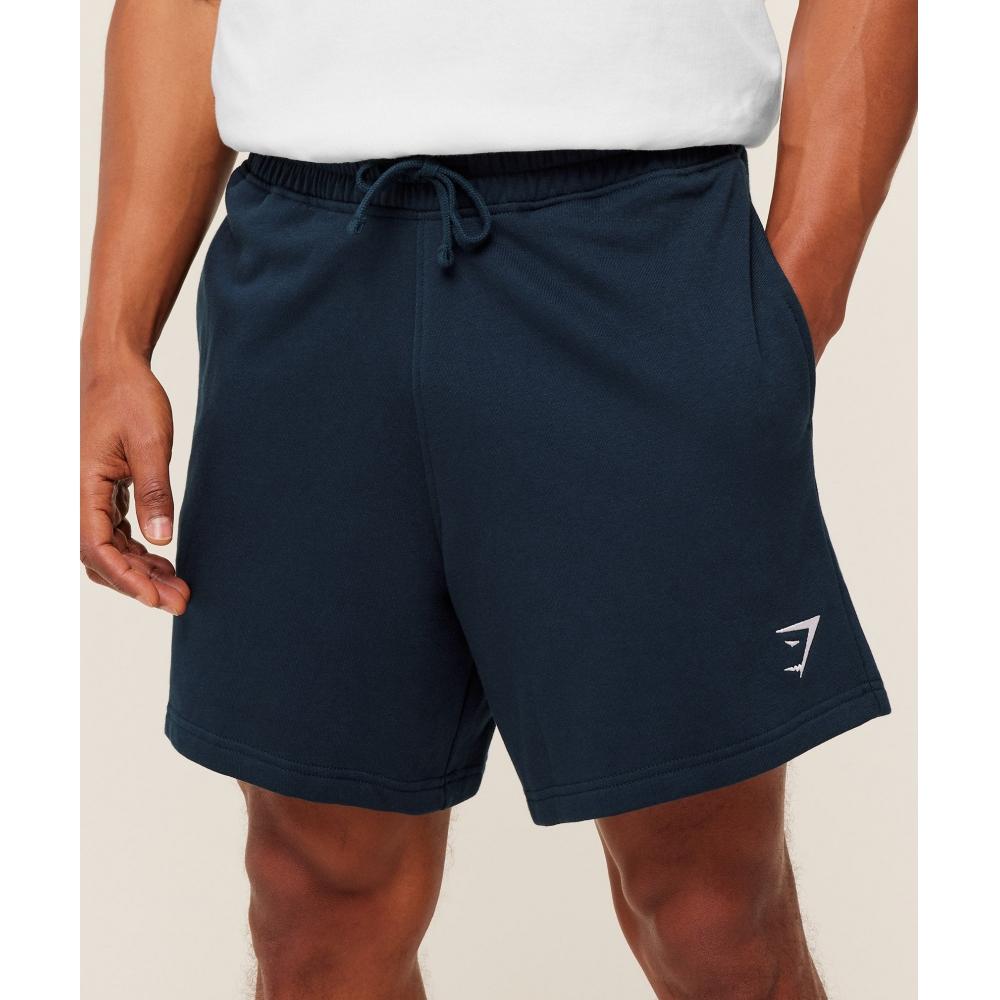 Gymshark Crest Shorts Gs Navy A4c6x Ub9p