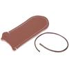 Fryer Handle Cover 4.5x2.1in Frying-Pan Handle Sleeve Double-layer Artificial Cowhide for Outdoor Picnic Long-distance Cycling