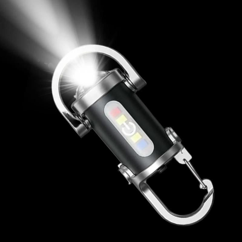 COB Camping Lamp Keychain Light Keychain Flashlight Small Keychain Light Pocket Flashlight for Camping Hiking & Emergency