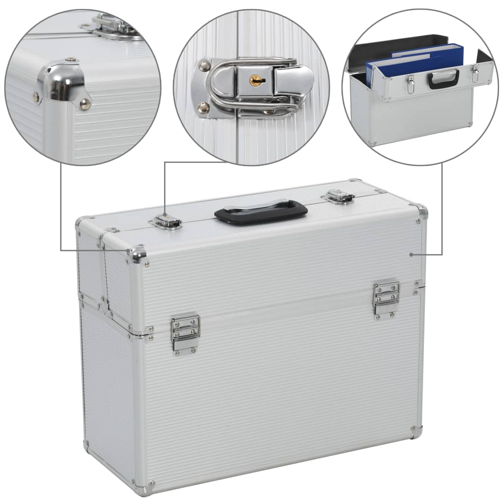 Tool Box 47 x 36 x 20 cm Silver Aluminum