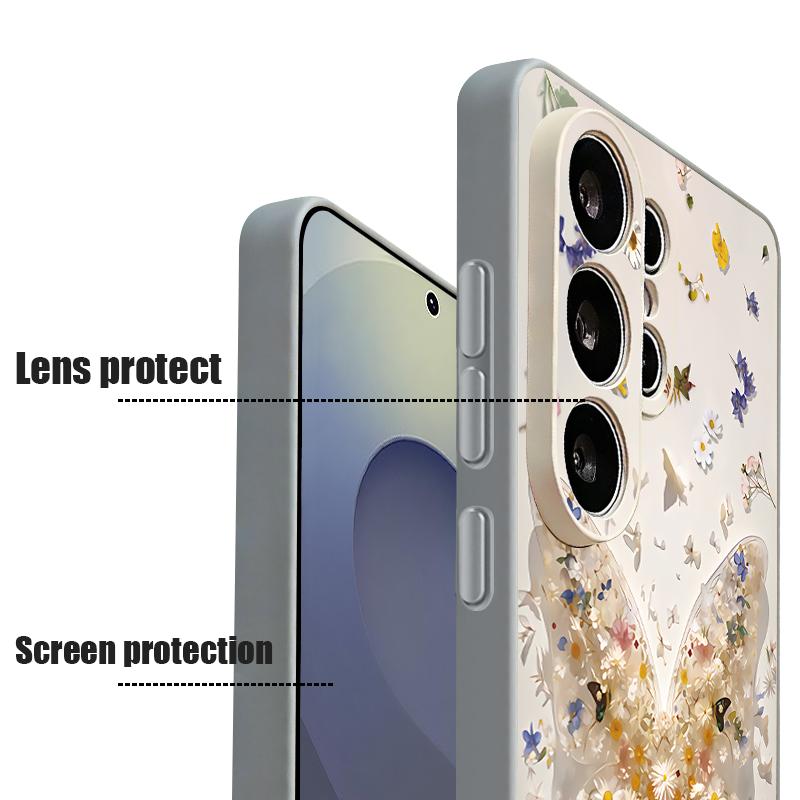 Luxury Colorful Butterfly Pattern Case For Samsung Galaxy S26 Ultra S25 Edge S24 Plus S23 FE S22 A17 A54 A55 A56 A57 5G Magnetic For Magsafe Cover