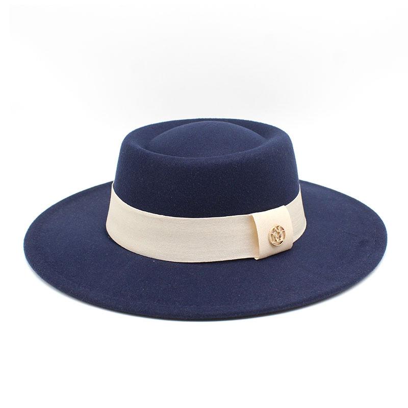 Hat Women'S Season Versatile Wool British Vintage French Celebrity Winter Felt Hat Hepburn Jazz Top Hat