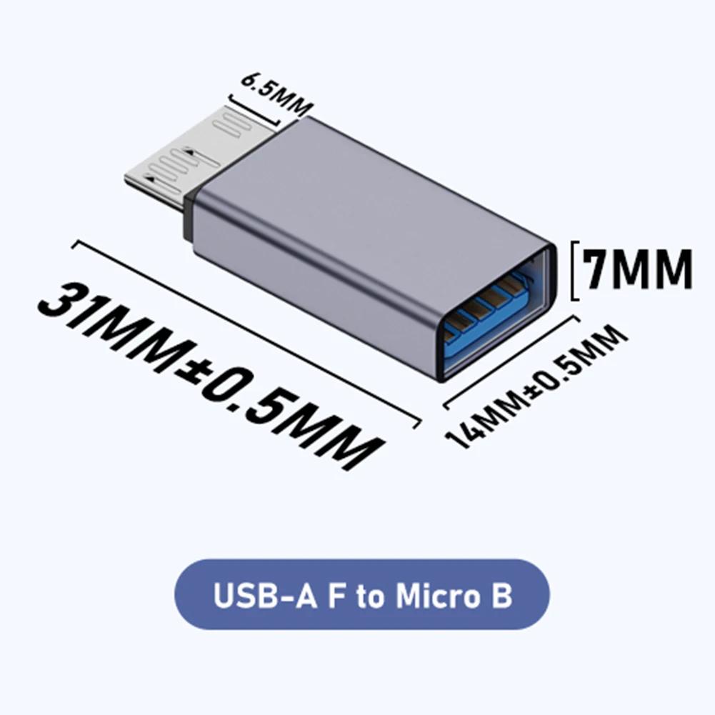 USB-A/Type-C To Micro B HDD Adapter USB 3.1 Type C Female To Micro USB 3.0 Male Connector for Hard Drive Cable Mobile Phone