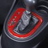 Roter Kohlefaser-Mittelkonsolen-Schaltpanel-Zieraufkleber für Seat Leon 2008-12