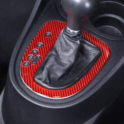 Red Carbon Fiber Center Shift Gear Panel Trim Sticker For Seat Leon 2008-12