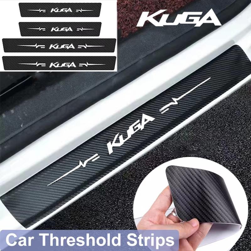 AAANF1 Car Door Sill Protector Stickers For Ford KUGA Logo Badge Waterproof Decals Guard Plate Bumper Anti-Scratch Auto Accessories