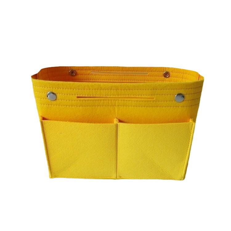 Large Capacity Felt Makeup Bag: Multifunctional Women's Travel Organizer with Snap Closure