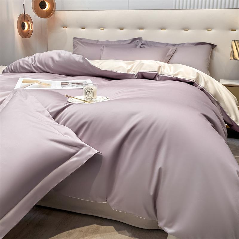 High-end Class A Maternal and Infant Grade Xinjiang Long-staple Cotton 4pcs Set, Pure Cotton Bed Sheet, Cotton Quilt Cover, Bed Hat 3pcs Set